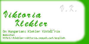 viktoria klekler business card